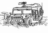 Jeep Coloring Military Jeeps Kolorowanka Sketch Wojskowy Druku sketch template