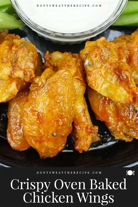 crispy oven baked chicken wings dont sweat  recipe
