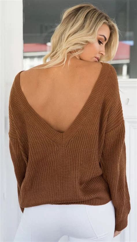 Sexy Deep V Neck Knitting Sweater – Meet Yours Fashion