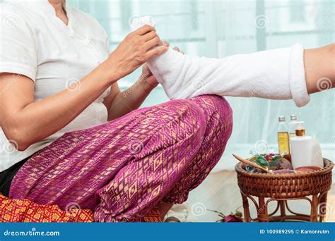 foot massage  spa salon stock image image  luxury