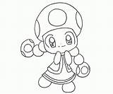 Coloring Toadette Mario Toad Pages Super Popular Library Coloringhome Template sketch template