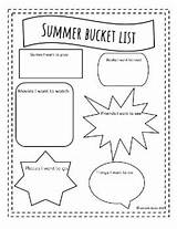 Bucket List Worksheet Summer Printable Subject sketch template