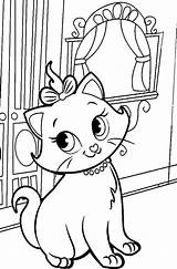 Coloring Pages Cat Marie Girls Print sketch template