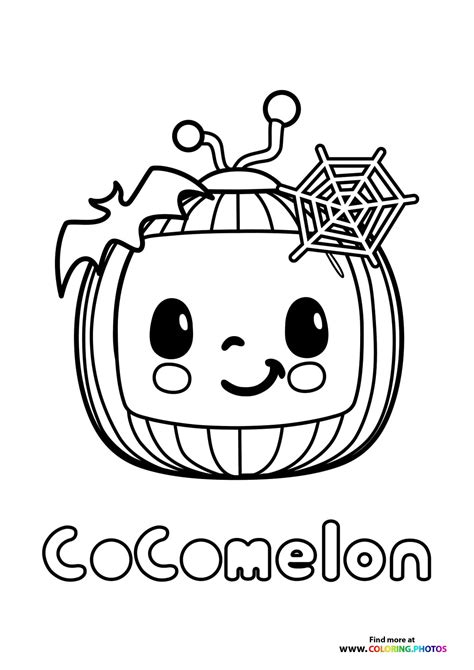 cocomelon halloween pumpkin coloring pages  kids