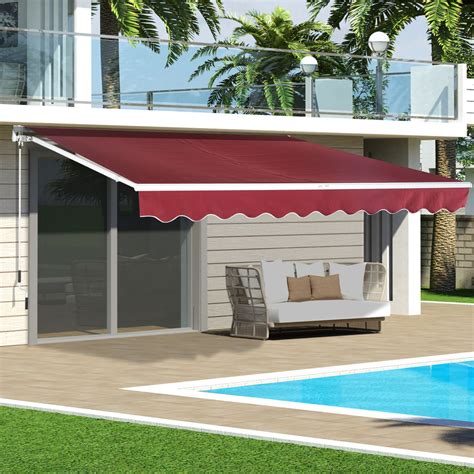 outsunny  manual retractable awning walmart canada