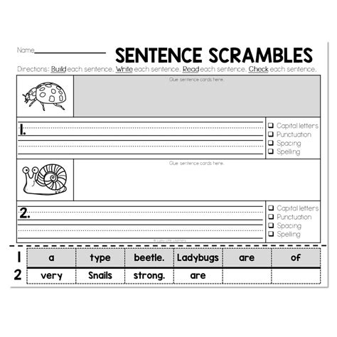 spring sentence scrambles level  page  lucky  learners