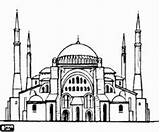 Hagia Mesquita Moschee Mezquita Mehr sketch template