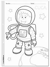 Astronaut Astronauta Preschool Espacial Astronautas Juegoseducativospipo Colorea Niños Cuca Pipo Astronot Roket Madamteacher sketch template