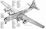 Cutaway Superfortress Boeing Airplane B29 29a Ww2 Guerra Aereo Aerei Airplanes P51 Seconda Militari sketch template