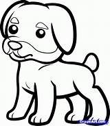 Rottweiler Kids Drawing Drawings Draw Puppy Animal Coloring Step Pages Dog Visit Easy sketch template