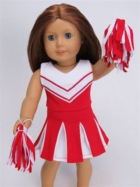 My Life As Cheerleader 18 Doll Clothes Uniform Shoes Pom Poms American