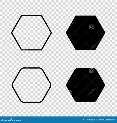 hexagon vector icon stock vector illustration  math