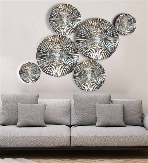 buy aluminium abstract wall art  silver  craftter  abstract