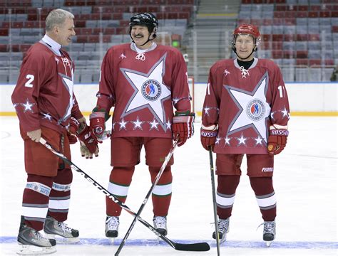 belarus s president lukashenko dominates own international hockey cup