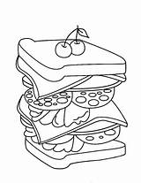 Sandwich Coloring Steak Kleurplaat Colorare Kleurplaten Supercoloring Disegni sketch template
