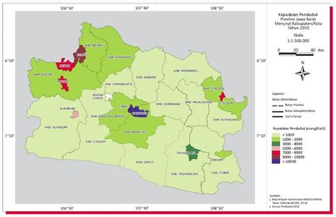 Population Density Indonesia 2010 Jawa Barat West Java