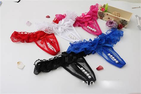 Hotest Lace Sexy Trendy Women Underwear Panties Beading Floral Briefs