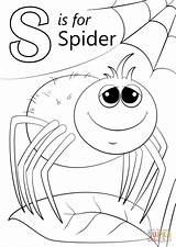 Coloring Letter Spider Pages Preschool Printable Fitness Sheets Kids Abc Color Kindergarten Alphabet Words Letters Supercoloring English Getcolorings Getdrawings Colorings sketch template