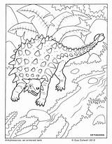 Ankylosaurus Dinosaur Vulkaan Tsgos Kleurplaat Jurassic Dinosaurus Assiette Booth sketch template