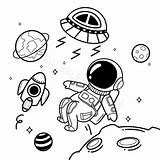 Spaceman Astronaut Scribblefun sketch template