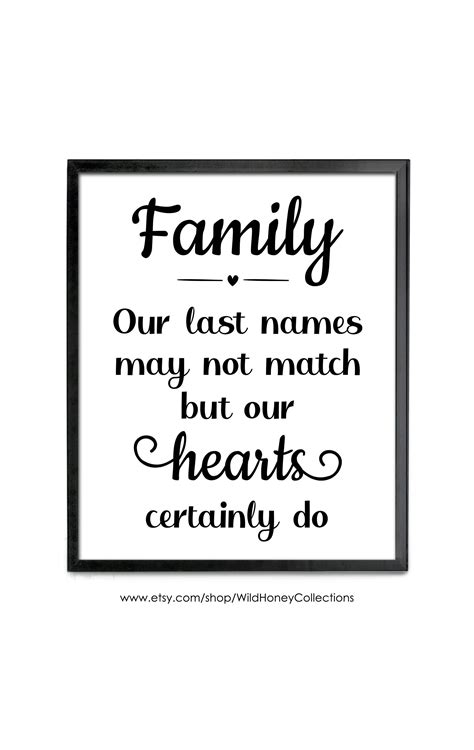 names   match blended family printable decor etsy