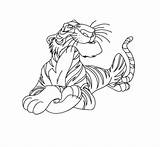 Coloring Tiger Pages Shere Khan Jungle Book Printable Scribblefun sketch template