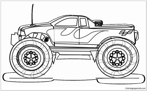 max  monster truck coloring pages coloring page  kids