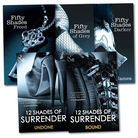 fifty 50 shades and 12 shades of surrender collection 5 books sets grey