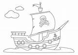 Pirata Barco Piratas sketch template