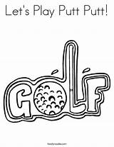 Coloring Golf Putt Play Print Let 77kb Lets sketch template