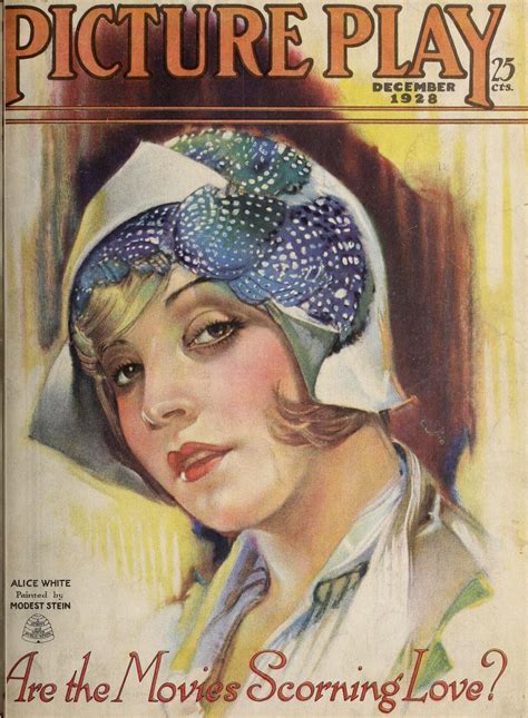 alice white picture play magazine december 1928 movie magazine covers alice white list of