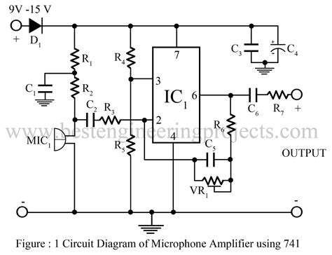 microphone amplifier  op amp  op amp  based projects
