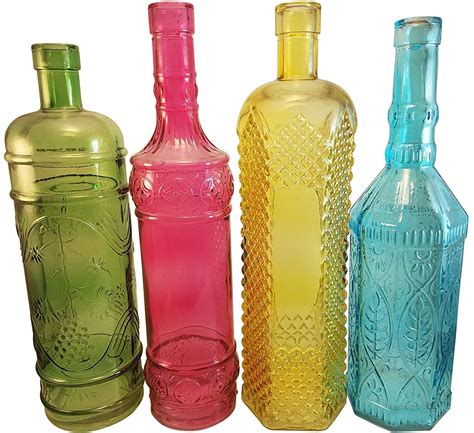 Colored Glass Bottles Large Wine Bottle Size