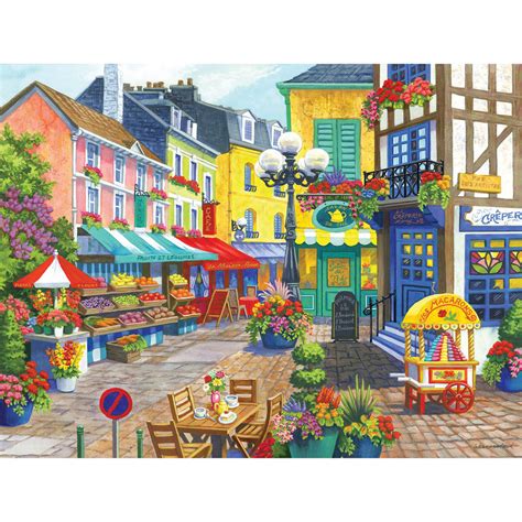 buy french market  piece jigsaw puzzle  spilsbury