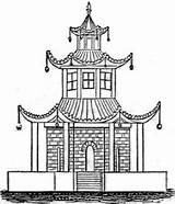 Pagoda Drawing Drawings sketch template