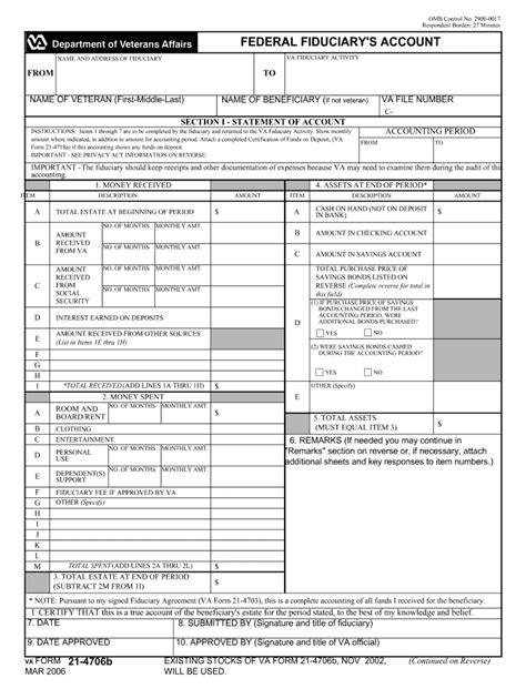 Va 21p 4706b 2006 Fill And Sign Printable Template Online Us Legal