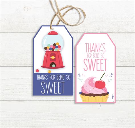 sweet gift tag instant   etsy