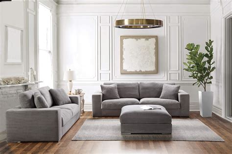 amazoncom acanva luxury classic modern corduroy large living room sofa set  piece light