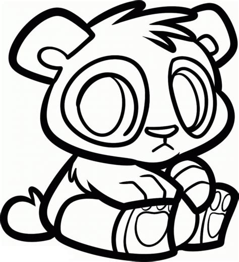 cute panda drawing step  step  getdrawings