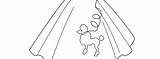 Poodle sketch template