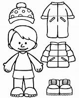 Clothes Coloring Weather Worksheet Printable Worksheets Template Winter Kids Sheet sketch template