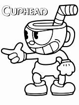Cuphead Onlinecoloringpages sketch template