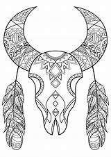 Mandala Colorare Damerica Indiano Amérique Americans America Adulti Bison Coloriage Sheets Justcolor Indiens Buffalo Amerique Crane Vitalcom sketch template