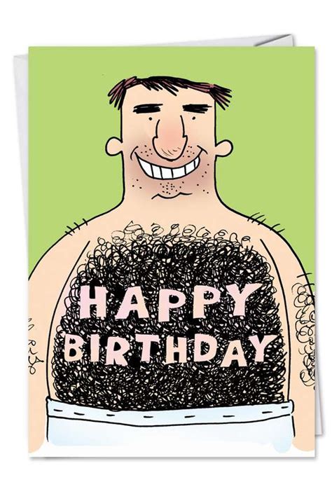 Hairy Chest Naughy Funny Card Nickel