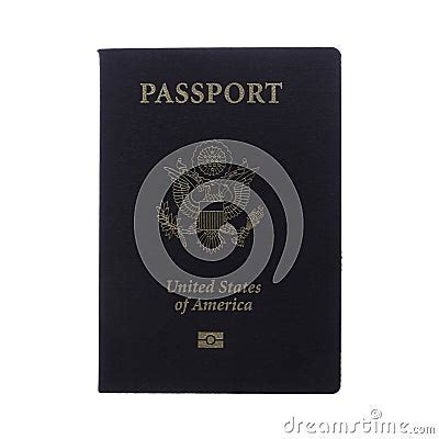 front view   passport isolated  white stock image image