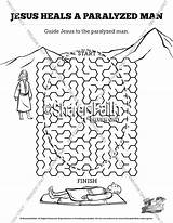 Jesus Heals Man Paralyzed School Sunday Paralytic Bible Roof Coloring Through Kids Luke Activities Pages Craft Maze Lame Sharefaith Crafts sketch template