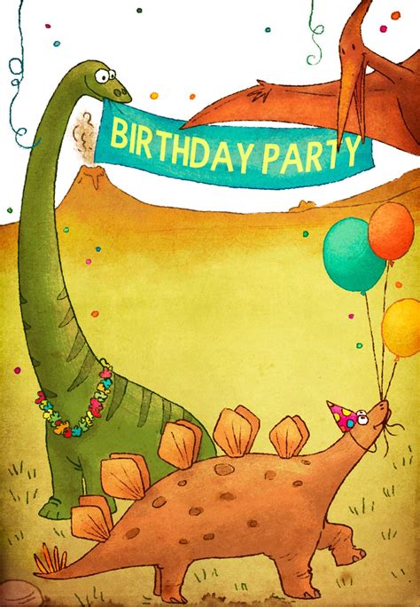 dinosaur fiesta happy birthday card greetingcards printable diy dino