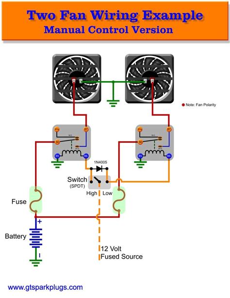 dual fan wiring diagram  rheostat