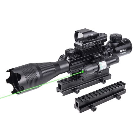 pinty rifle scope   illuminated optics sight green laser reflex holographic dot sight