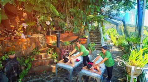 luljettas hanging gardens spa retreat  massage pools  view